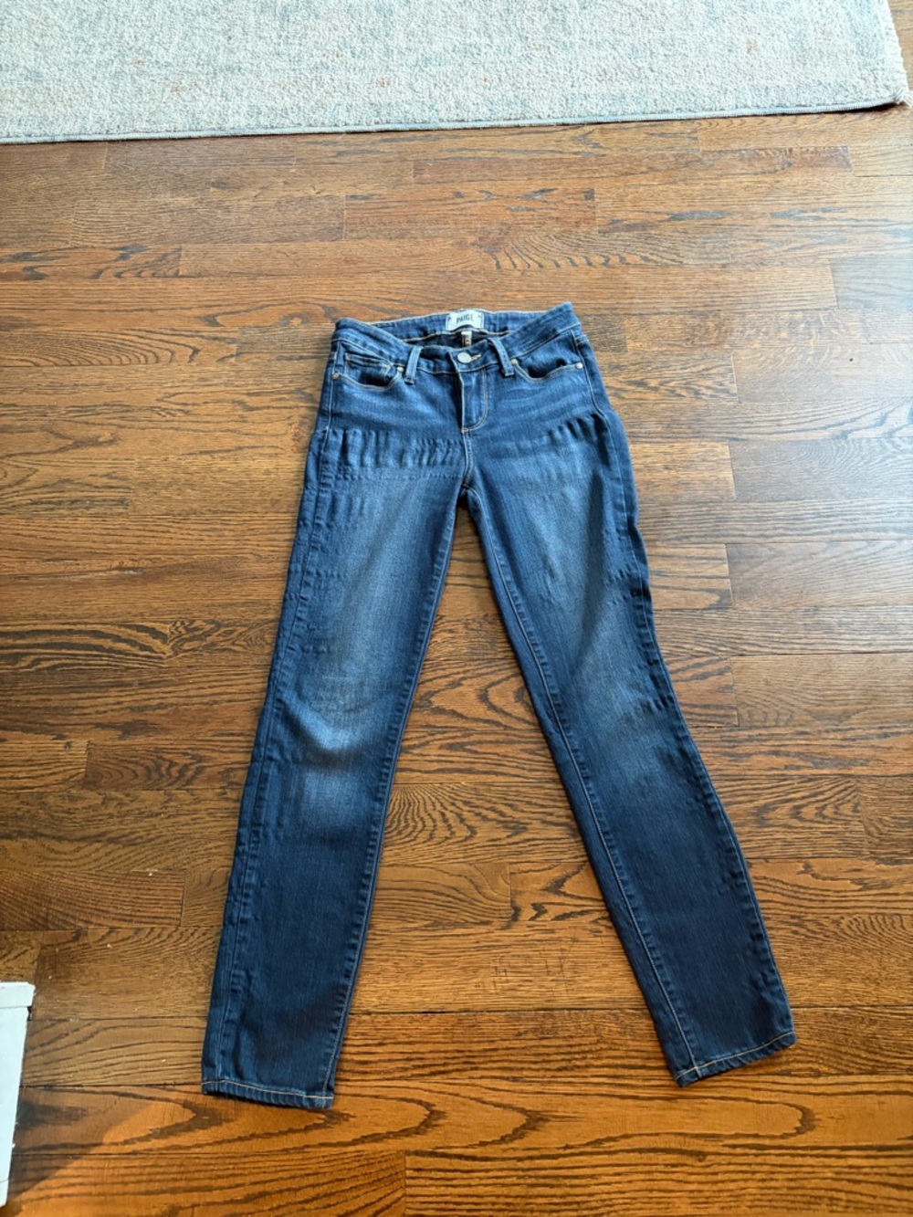 PAIGE Women's Skinny Jeans in Dark Blue Wash